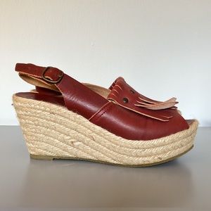 Bosabo Handmade Leather Espadrille Platforms